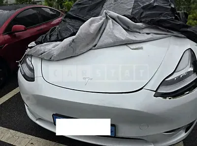 Photo 1 of 23: 2022 Tesla Model Y LongRange, VIN 7SAYGDEE8NF422507 — Korean insurance auction