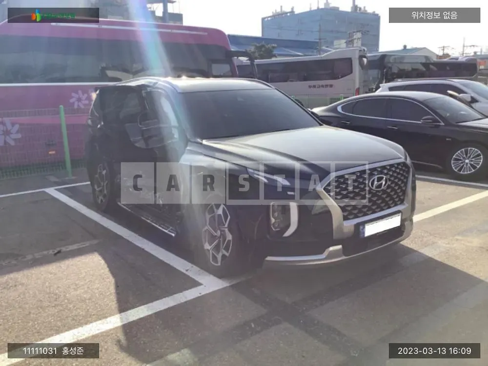 Photo 2 of 9: 2021 Hyundai Palisade, VIN KMHR581ADNU368873 — Korean insurance auction