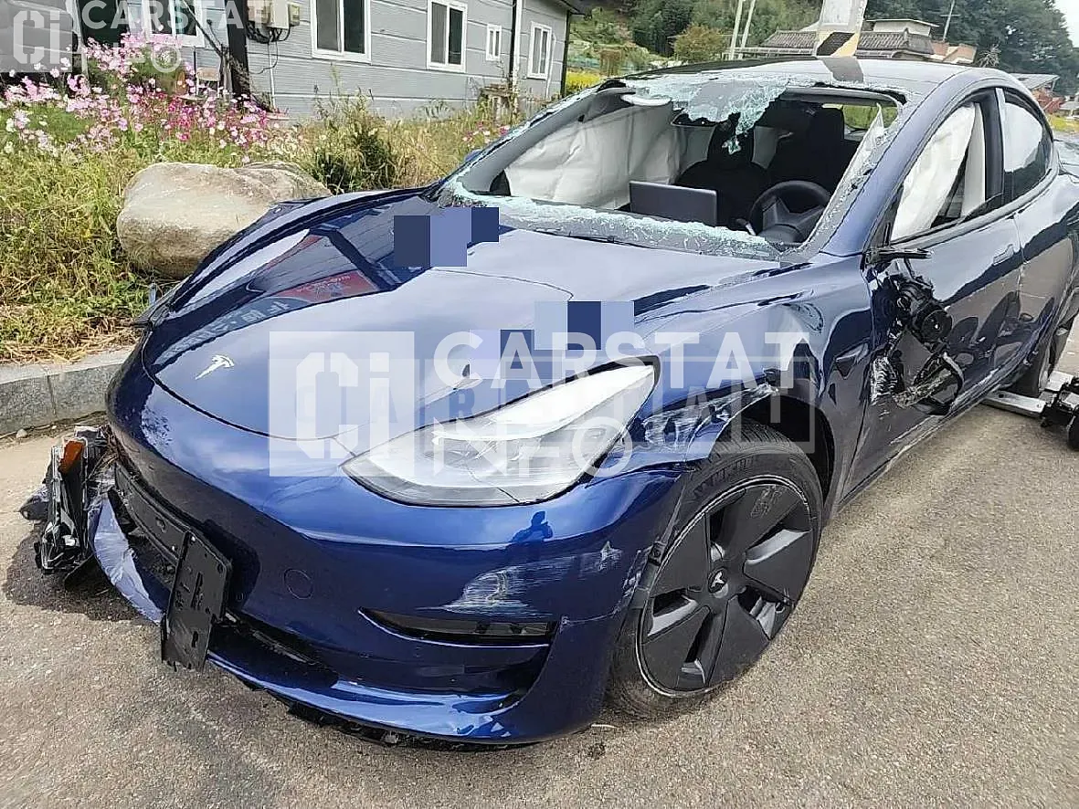 Photo 2 of 10: 2022 Tesla Model 3 Long Range, VIN 5YJ3E1EB4NF227571 — Korean insurance auction