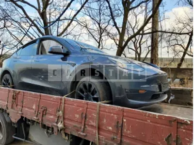 Photo 1 of 18: 2021 Tesla Model Y Standard Range, VIN 5YJYGDED3MF238577 — Korean insurance auction
