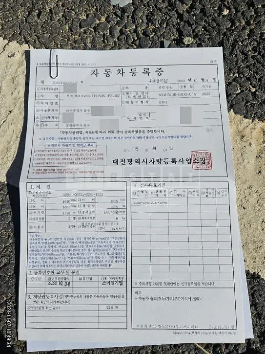 Photo 2 of 13: 2023 Hyundai Tucson NX4 Hybrid (4WD) — Korean insurance auction