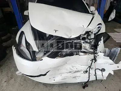 Photo 1 of 28: 2022 Tesla Model 3 Long Range, VIN 5YJ3E1EBXNF229115 — Korean insurance auction