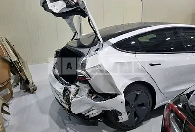 Photo 1 of 12: 2022 Tesla Model 3 Long Range, VIN 5YJ3E1EB6NF149696 — Korean insurance auction