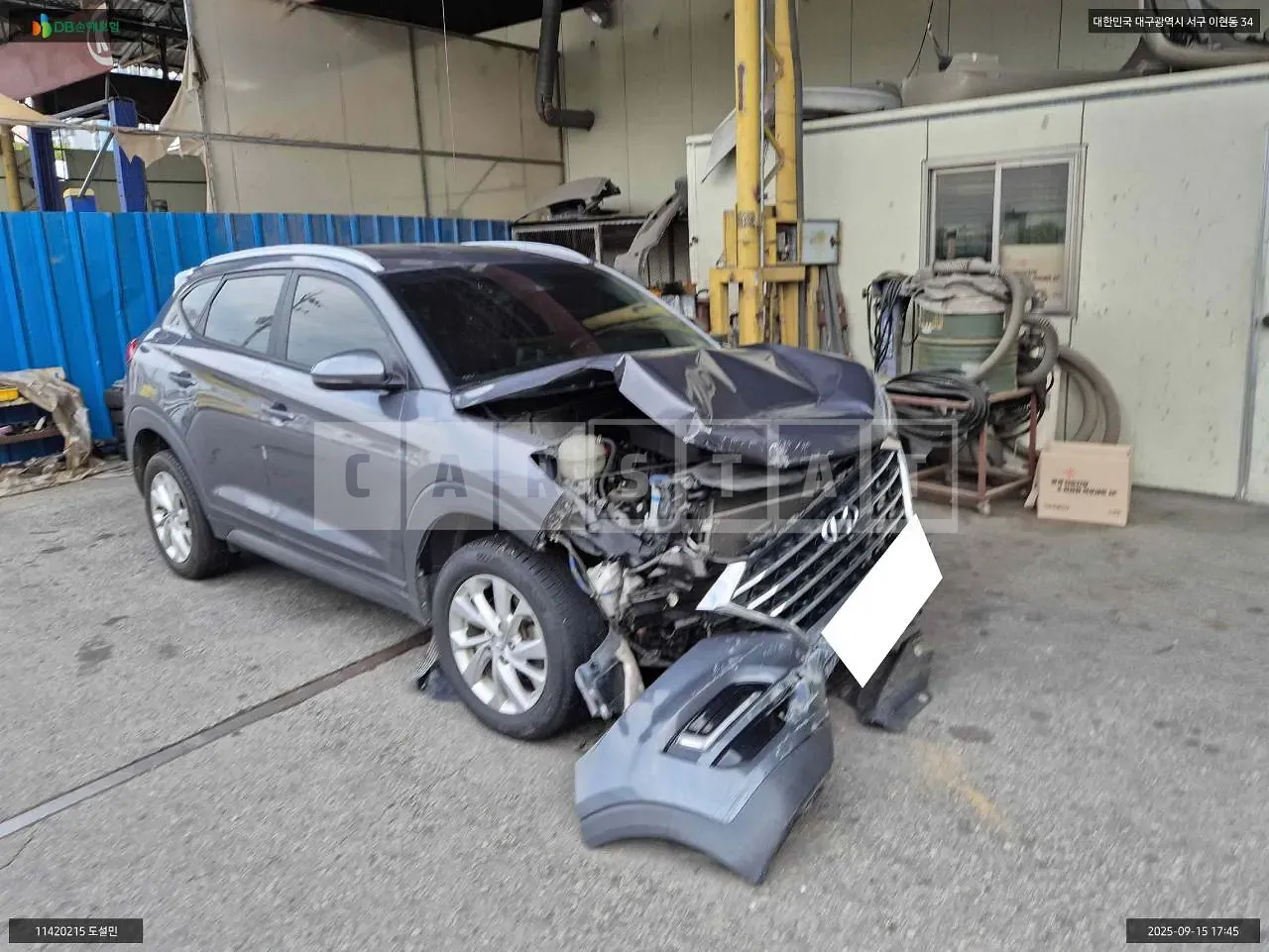 Photo 2 of 21: 2019 Hyundai Tucson, VIN KMHJ381ABLU158452 — Korean insurance auction