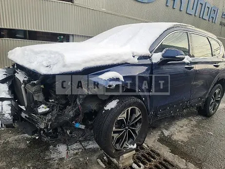 Photo 2 of 37: 2019 Hyundai Santa Fe, VIN KMHS381CDKU156880 — Korean insurance auction