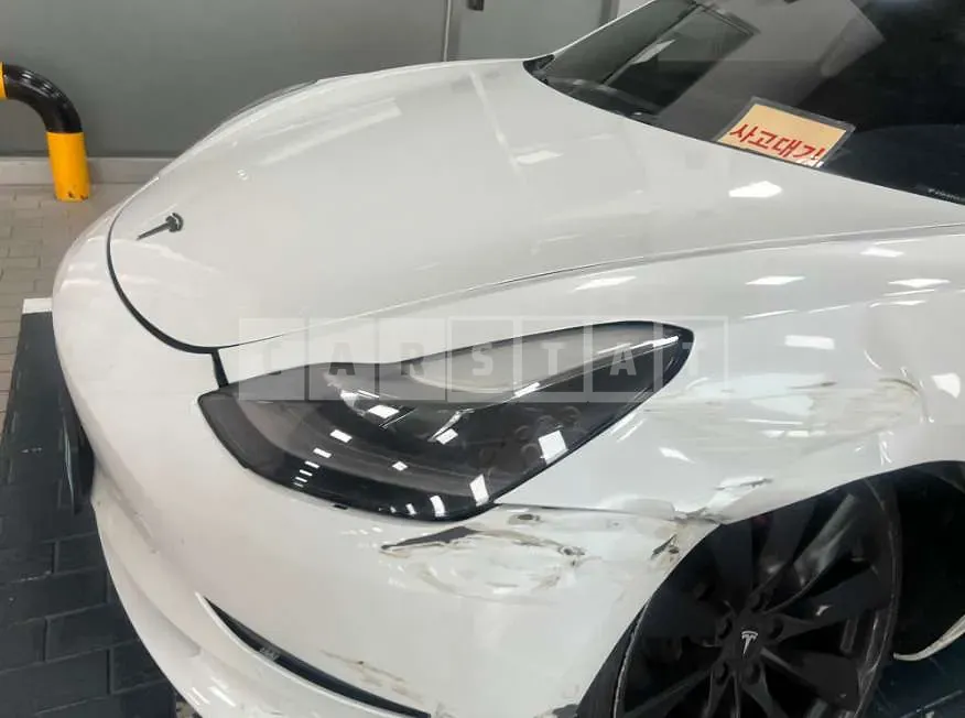 Photo 2 of 10: 2021 Tesla Model 3 Long Range, VIN 5YJ3E1EB5MF952465 — Korean insurance auction