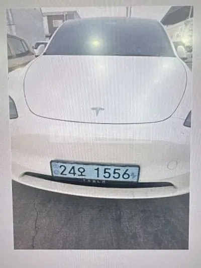 Photo 1 of 12: 2024 Tesla Model Y RWD, VIN LRWYGCFS3RC159905 — Korean insurance auction