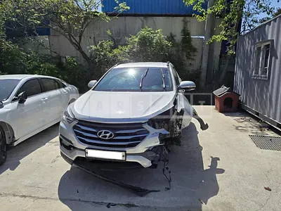 Photo 1 of 7: 2015 Hyundai Santa Fe, VIN KMHSW81UBGU549816 — Korean insurance auction