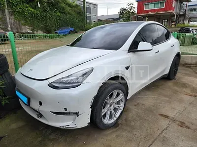 Photo 1 of 11: 2021 Tesla Model Y Standard Range, VIN 5YJYGDED6MF239223 — Korean insurance auction