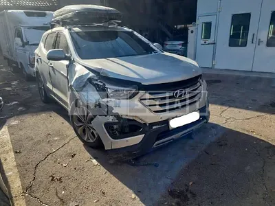 Photo 1 of 18: 2015 Hyundai Santa Fe, VIN KMHSW81UDFU439839 — Korean insurance auction