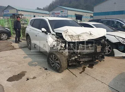 Photo 1 of 6: 2019 Hyundai Santa Fe, VIN KMHS281BDKU136900 — Korean insurance auction