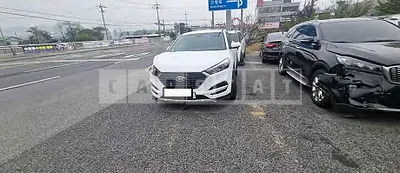 Photo 1 of 9: 2018 Hyundai Tucson, VIN KMHJ2815GJU707583 — Korean insurance auction