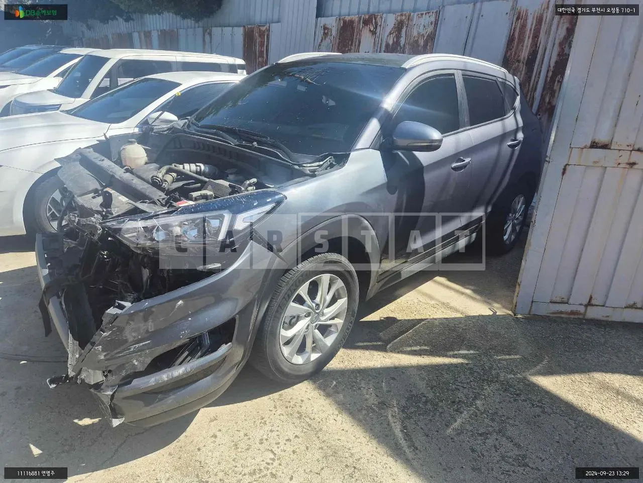 Photo 2 of 10: 2020 Hyundai Tucson, VIN KMHJ3812GLU327383 — Korean insurance auction