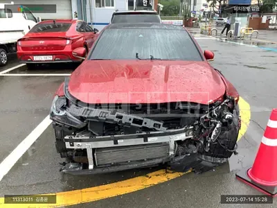 Photo 1 of 17: 2019 Genesis G70, VIN KMTG541EDKU032897 — Korean insurance auction
