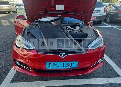 Photo 1 of 15: 2017 Tesla Model S90d, VIN 5YJSA1E26HF218219 — Korean insurance auction
