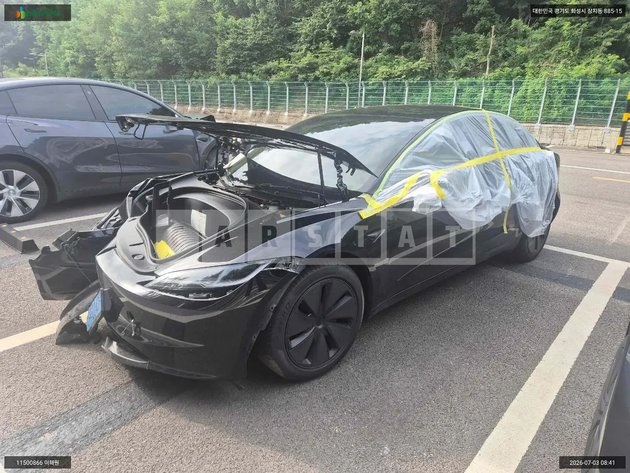 Photo 2 of 19: 2024 Tesla Model 3 Long Range, VIN LRW3E7EK0RC166903 — Korean insurance auction