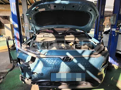 Photo 1 of 7: 2019 Hyundai Kona Electric, VIN KMHK281GFKU024477 — Korean insurance auction