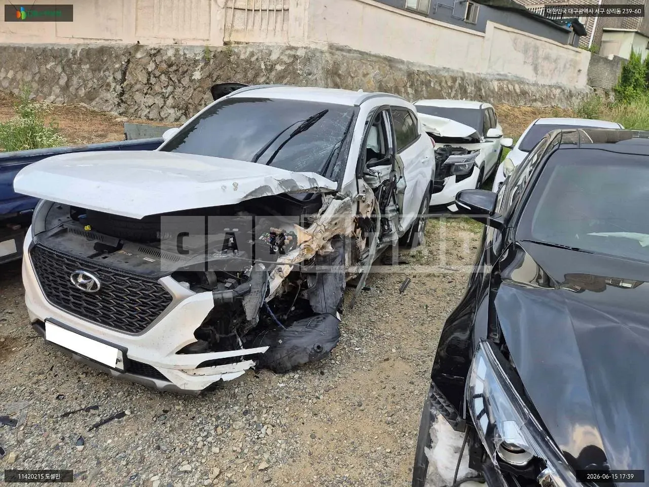 Photo 2 of 12: 2018 Hyundai Tucson, VIN KMHJ3815GJU677782 — Korean insurance auction
