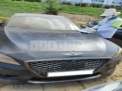 Photo 1 of 8: 2017 Genesis G80, VIN KMHGM41DDJU263232 — Korean insurance auction