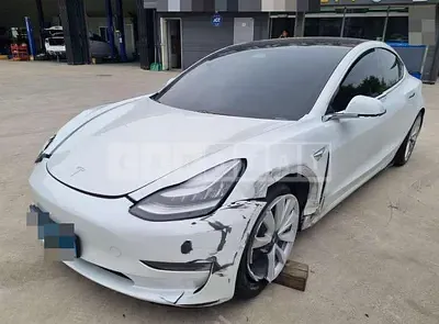 Photo 1 of 9: 2020 Tesla Model 3 Long Range, VIN 5YJ3E1EB4LF762834 — Korean insurance auction