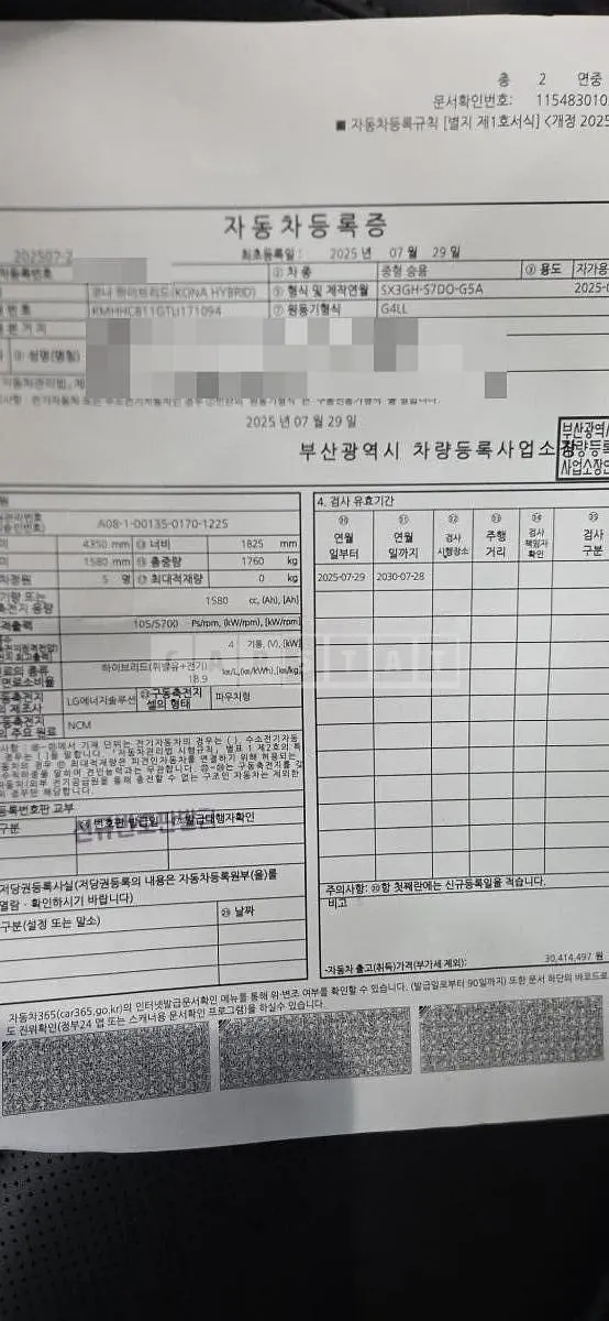 Photo 2 of 22: 2025 Hyundai Kona Hybrid — Korean insurance auction