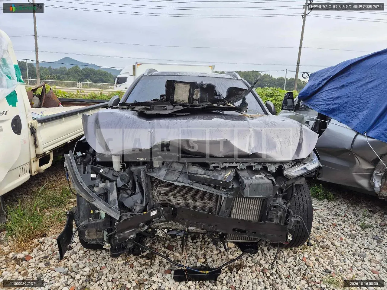 Photo 2 of 19: 2018 Hyundai Santa Fe, VIN KMHS281CDKU050743 — Korean insurance auction
