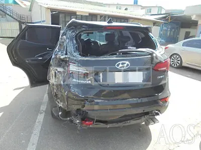 Photo 1 of 25: 2015 Hyundai Santa Fe 2.0, VIN KMHSW81UBGU585640 — Korean insurance auction