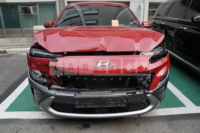 Photo 1 of 9: 2021 Hyundai Kona, VIN KMHK3813GMU812112 — Korean insurance auction