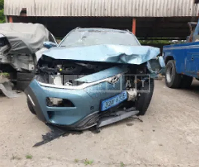 Photo 1 of 17: 2019 Hyundai Kona Electric, VIN KMHK381GFKU020943 — Korean insurance auction