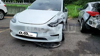 Photo 1 of 17: 2021 Tesla Model Y LongRange, VIN 5YJYGDEE1MF173544 — Korean insurance auction
