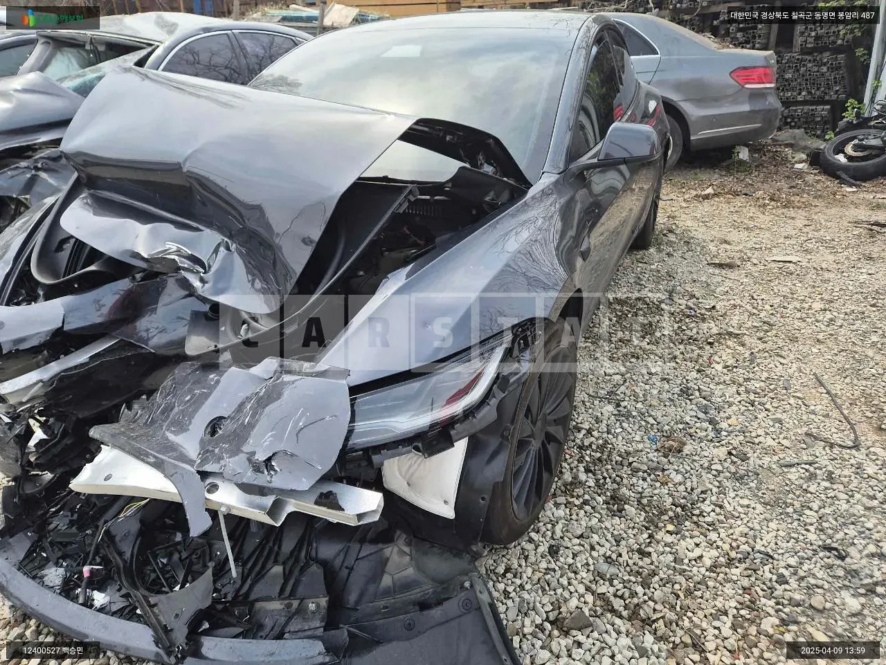 Photo 2 of 12: 2024 Tesla Model 3 Long Range, VIN LRW3E7EK4RC162398 — Korean insurance auction