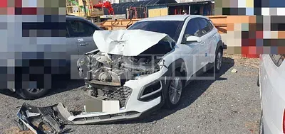 Photo 1 of 8: 2019 Hyundai Kona (Kona), VIN KMHK4815GLU485666 — Korean insurance auction