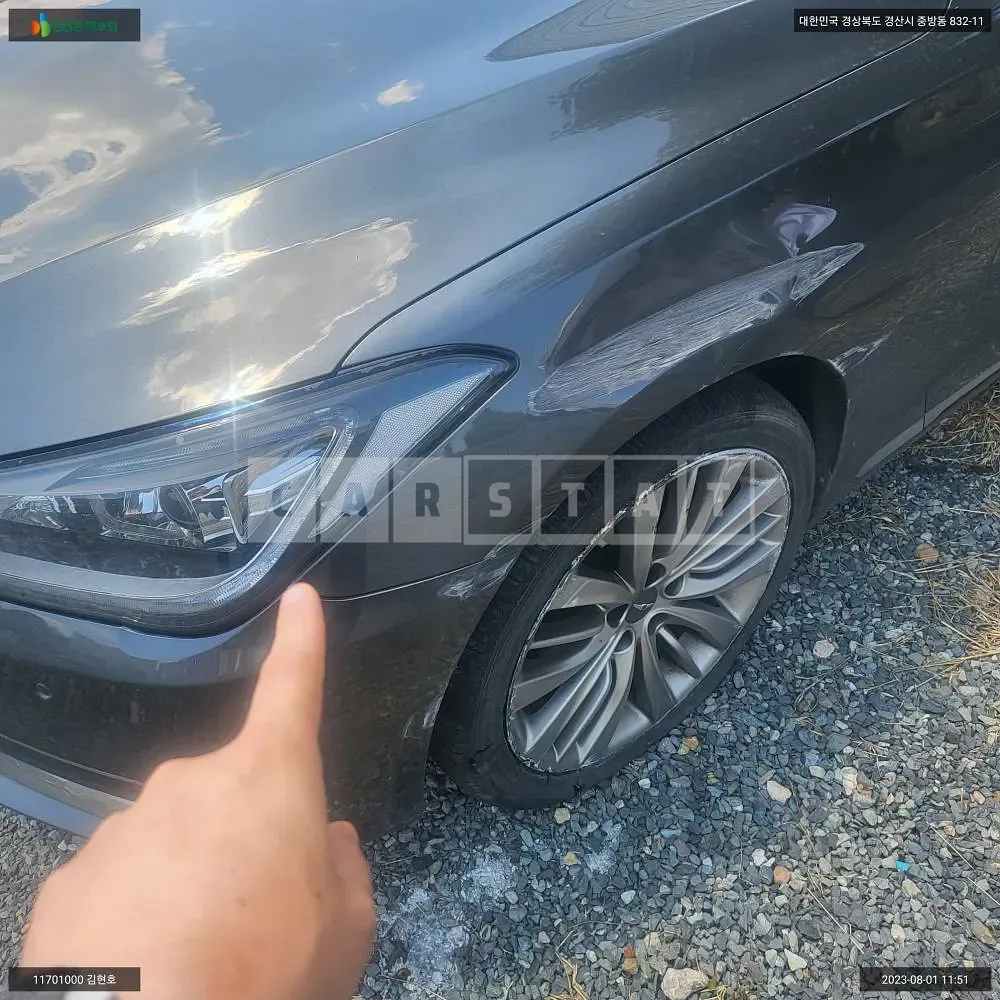 Photo 2 of 46: 2018 Hyundai Genesis /G80, VIN KMHGM41DDJU276310 — Korean insurance auction