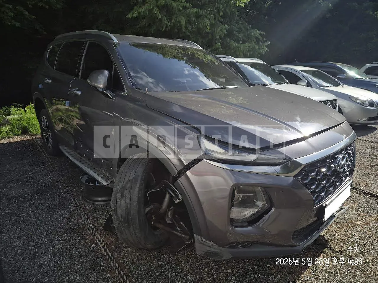Photo 2 of 12: 2018 Hyundai Santa Fe, VIN KMHS381BDKU033514 — Korean insurance auction