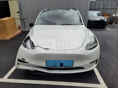 Photo 1 of 38: 2021 Tesla Model Y Performance, VIN 5YJYGDEF3MF284184 — Korean insurance auction
