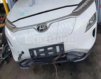 Photo 1 of 36: 2019 Hyundai Kona Electric, VIN KMHK281GFLU065780 — Korean insurance auction