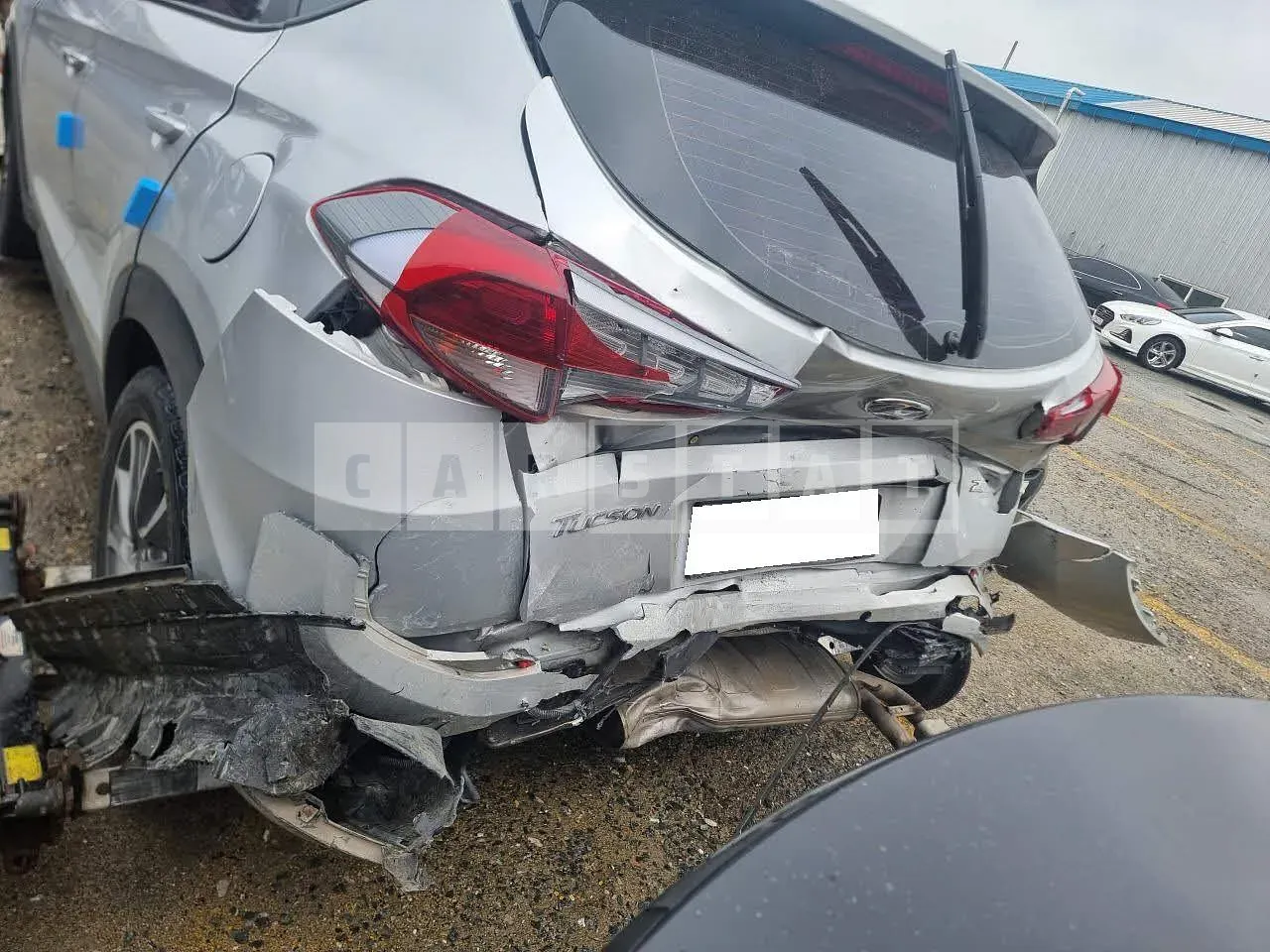 Photo 2 of 7: 2018 Hyundai Tucson, VIN KMHJ381ADJU784793 — Korean insurance auction