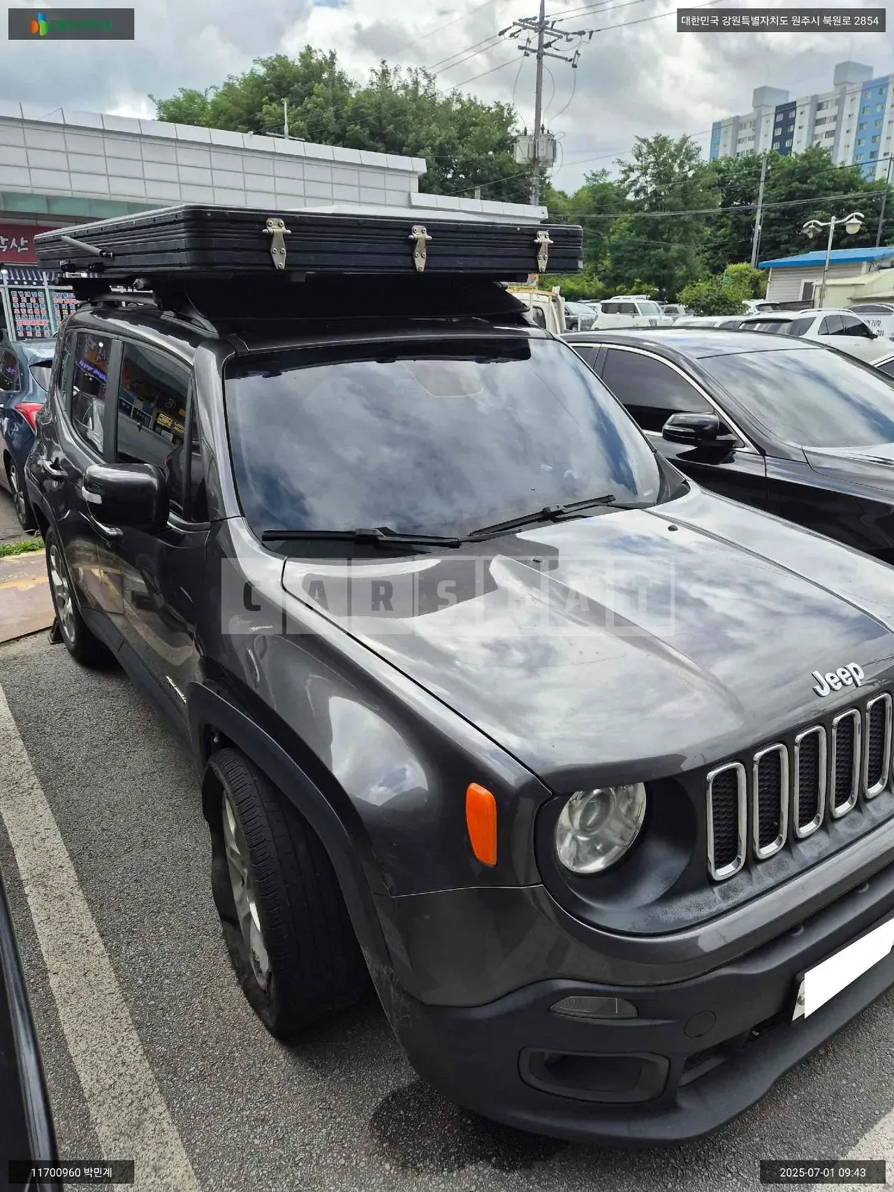 Photo 2 of 16: 2017 Jeep Zip Renegade 2.4, VIN 1C4BU0000HPF92985 — Korean insurance auction