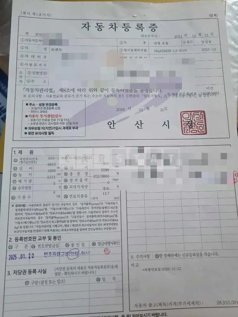 Photo 2 of 14: 2021 Kia Sorento — Korean insurance auction