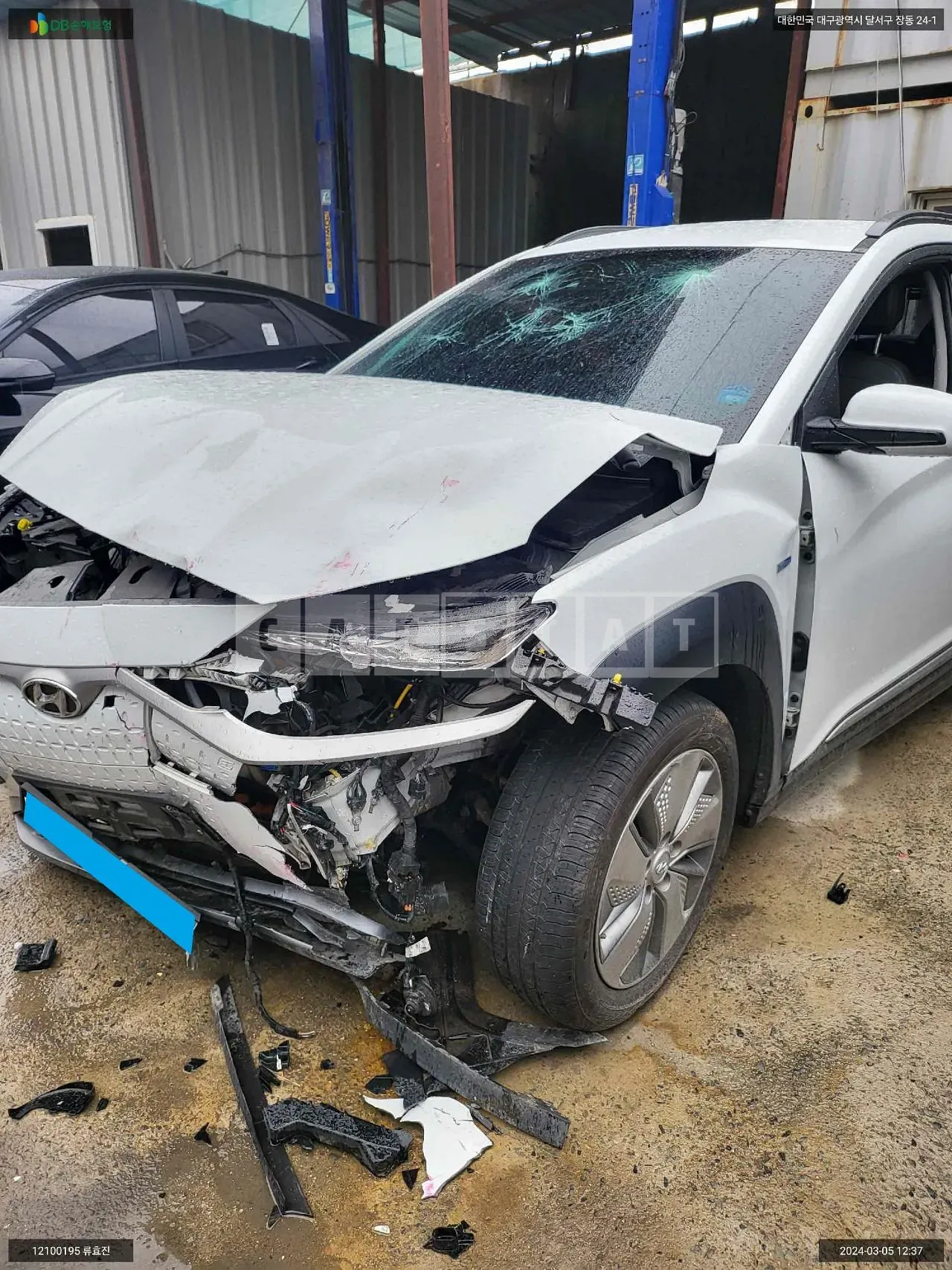 Photo 2 of 7: 2021 Hyundai Kona Electric, VIN KMHK281GFLU112671 — Korean insurance auction