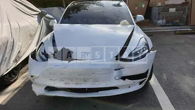 Photo 1 of 43: 2020 Tesla Model 3, VIN 5YJ3E1EB7LF774346 — Korean insurance auction