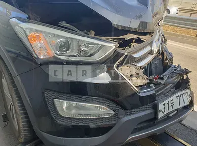 Photo 1 of 10: 2015 Hyundai Santa Fe, VIN KMHSW81UBFU434542 — Korean insurance auction