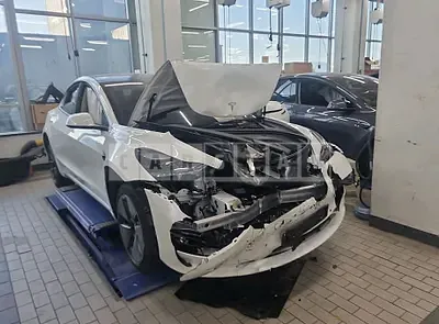 Photo 1 of 8: 2022 Tesla Model 3 Long Range, VIN 5YJ3E1EB7NF236426 — Korean insurance auction