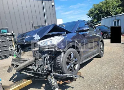 Photo 1 of 7: 2015 Hyundai Santa Fe, VIN KMHSW81UBFU306187 — Korean insurance auction