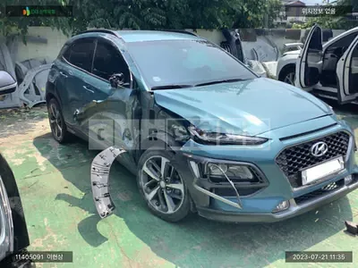 Photo 1 of 11: 2018 Hyundai Kona, VIN KMHK5816GJU257364 — Korean insurance auction