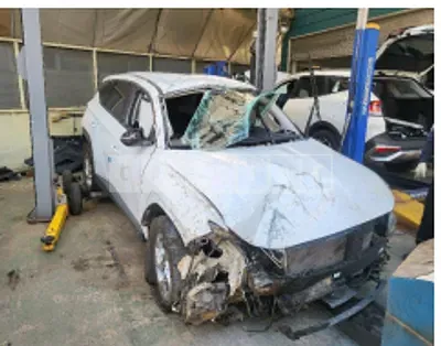 Photo 1 of 26: 2021 Hyundai Tucson, VIN KMHJB81CBMU049964 — Korean insurance auction