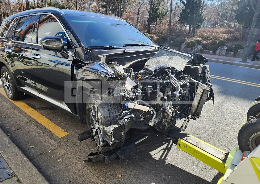 Photo 2 of 13: 2021 Hyundai Palisade, VIN KMHR281ABNU349322 — Korean insurance auction