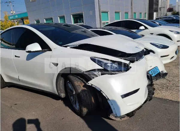 Photo 2 of 20: 2024 Tesla Model Y RWD, VIN LRWYGCFS1RC158655 — Korean insurance auction