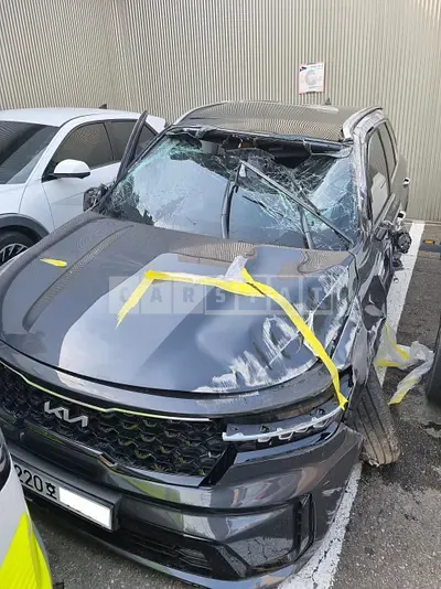 Photo 1 of 17: 2023 Kia Sorento /Sorrento, VIN KNARH81FGPA209291 — Korean insurance auction