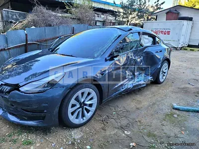 Photo 1 of 12: 2022 Tesla Model 3 Long Range, VIN 5YJ3E1EB0NF151024 — Korean insurance auction